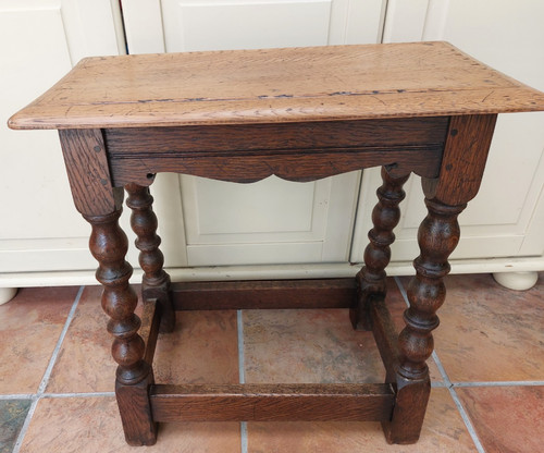 Antique oak joint coffin