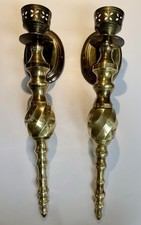 Vintage Pair BRASS Candle
