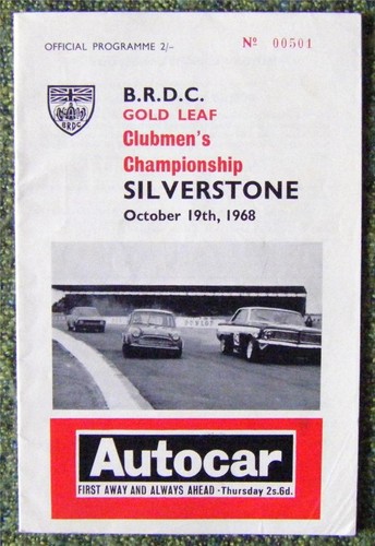 Silverstone oct 1968 brdc - silverstone,