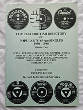 UK PARLOPHONE-CAPITOL-CORAL-EMI-MCA etc., 1950-1980, 45/78 rpm SINGLES CATALOGUE