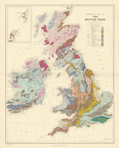 Geological map the british - map, of