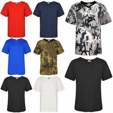 Kids Basic T Shirt V Crew Neck