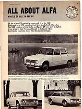 Alfa Romeo Autocar Supplement 1968 UK Market Brochure Giulia 1750 GTV Spider