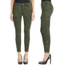 J Brand Houlihan Jeans Size W27 Distressed Cargo Stretch Ankle Zips Olive Green