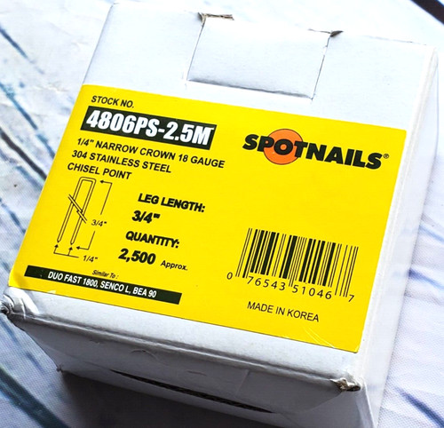 Narrow crown 18 gauge - 1/4",