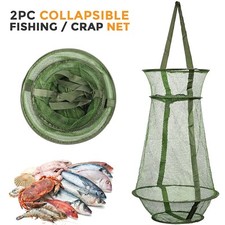 2 x CRAB TRAP NET CRAB PRAWN SHRIMP CRAYFISH LOBSTER EEL BAIT FISHING POT BASKET
