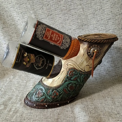 Western floral tooled double - tooled,