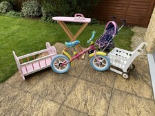 Peppa Pig Balance Bike Kids Iron Silver Cross Pram Shopping Trolley Baby Cot