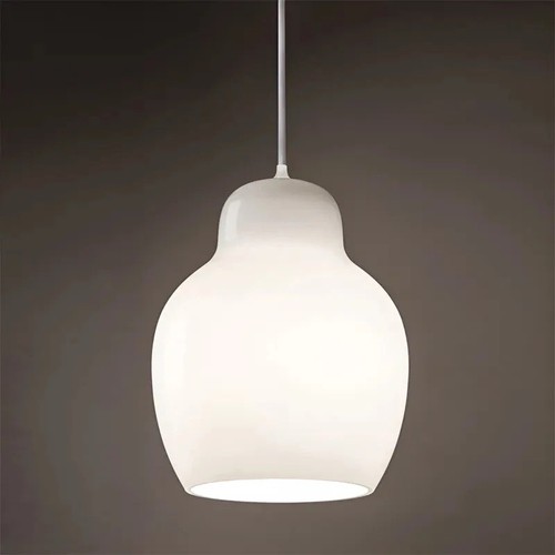 White gloss dome pendant lamp - gloss,
