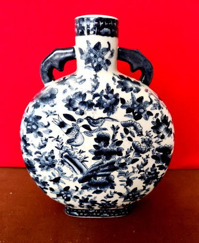 Vintage chinese blue white - chinese,