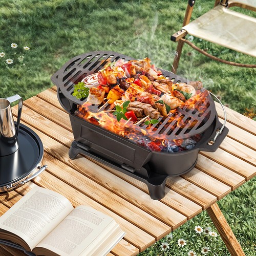 Cast iron charcoal grill - iron,