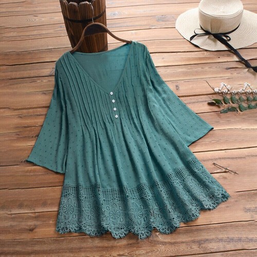 Womens lace tunic tops ladies - ,