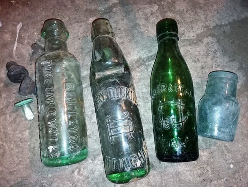 Vintage glass bottles - vintage,