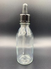 Old Apothecary Laboratory Scientist Clear Glass Dropper Bottle Pipette Dispenser
