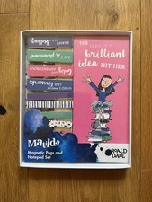Roald Dahl Matilda Book Notepad & Magnetic Pegs gift set NEW Quentin Blake