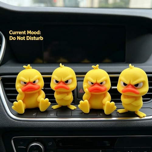 Angry yellow duck statue funny - angry,
