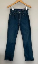 Not Your Daughters Jeans NYDJ straight leg UK 8 US 4 stretchy Marilyn  blue