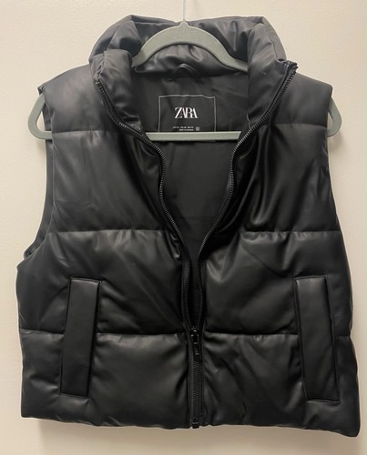 Zara black faux leather - zara,