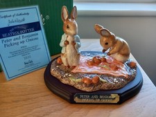 Beswick Beatrix Potter Peter & Benjamin Picking Up Onions Tableau, ex cond, bxd