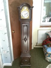 oak long case Westminster grandmother Tempus Fugit clock