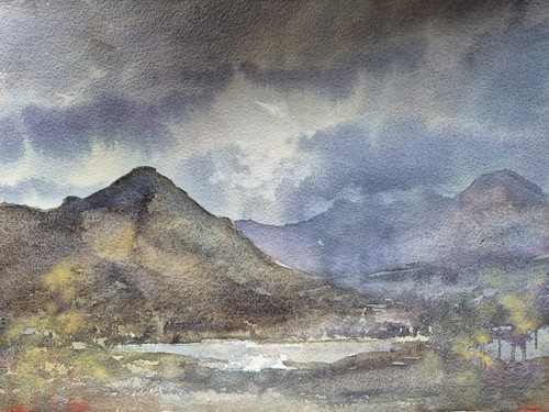 Highlands scotland watercolour - scotland,