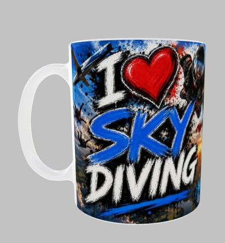Love sky diving - diving, mug