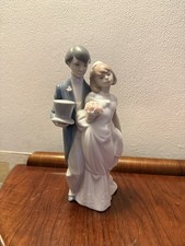 Lladro Figurine No. 6164 Bride & Groom Porcelain 1994 - Very Good Condition