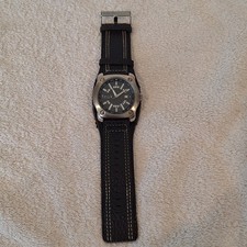 French Connection Mens Watch Chunky with Brown Leather Strap  FCUK