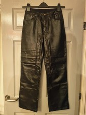 The Ragged Priest - Black Faux Leather Look Trousers - UK Women's Size S/8 W26