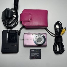 Casio Exilim EX-Z80 8.1MP Digital Camera Tested + Charger, Battery, Pink Case