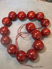 Vintage Murano Venetian Glass Trade Beads – 15 Large 23mm Beads – Oxblood Glass