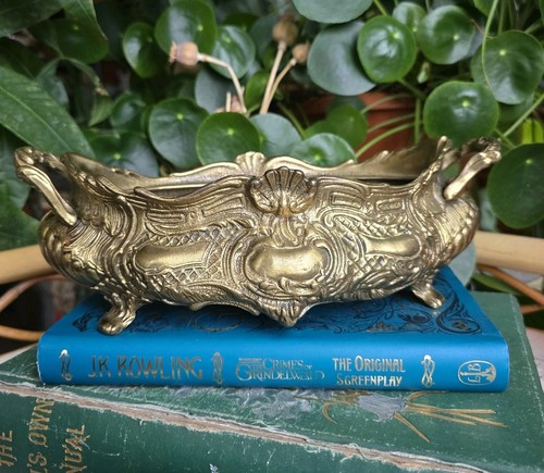 Antique brass jardiniere - antique,