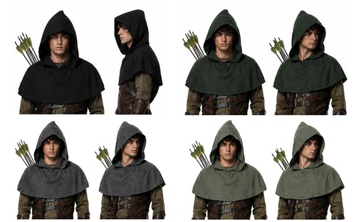 Adults medieval archers - medieval, hooded