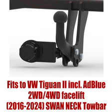 Swan neck tow bar for - bar, vw