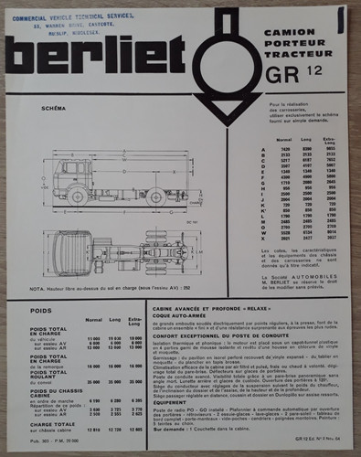 Berliet chassis truck - berliet,