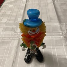Vintage Murano Glass Clown 1960s - 8.5  Inches Tall Beautiful Colours. Ex/con . 