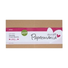 Papermania Recycled Kraft Square Blank Card Pack of 50
