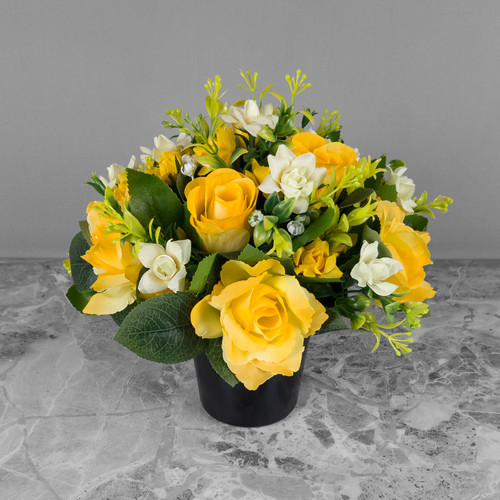 Grave pot artificial silk - grave,