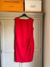COAST Red Classic Wiggle Dress Size 18 Pencil Lined Tailored Wedding Races Diva