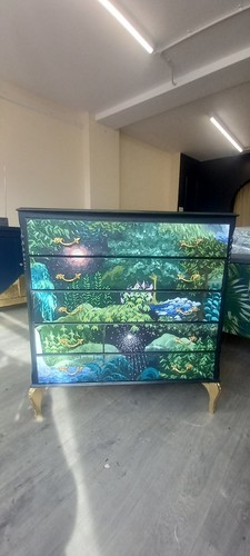French chest drawers black - chest,