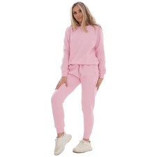 Womens Tracksuit Set Ladies Crew Neck Sweatshirt Casual Joggers Suit S-2XL