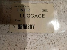 LNER - LUGGAGE LABEL - GRIMSBY.