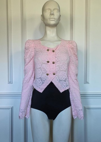 Uk10 fit pink floral lace - pink,