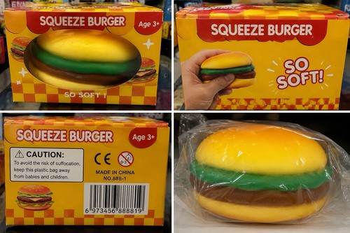 Jumbo squeeze burger squishy - burger,