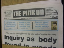 02/01/1993 Norwich Pink Un: Main Headline Reads: City Clash Frozen Out - Norwich