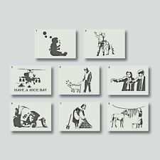 Banksy Stencils for Wall Art, Home Décor, Painting, Art & Crafts. SET 3