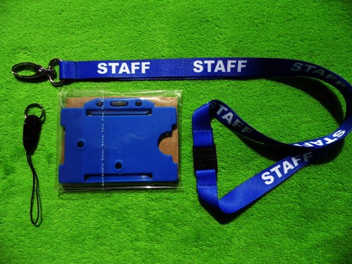 Staff blue white lanyard - staff,