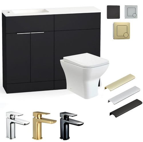 1000mm black vanity wc - vanity, &