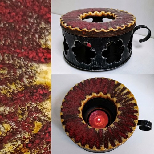Tea light holder - tea, lava