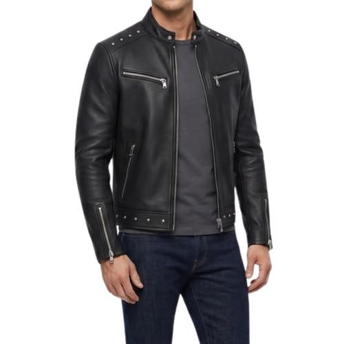 Men black genuine leather - men's,